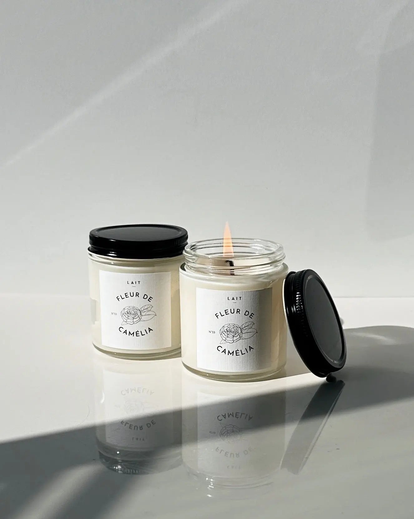N°33 FLEUR DE CAMÉLIA TRAVEL JAR CANDLE SHOP LAIT