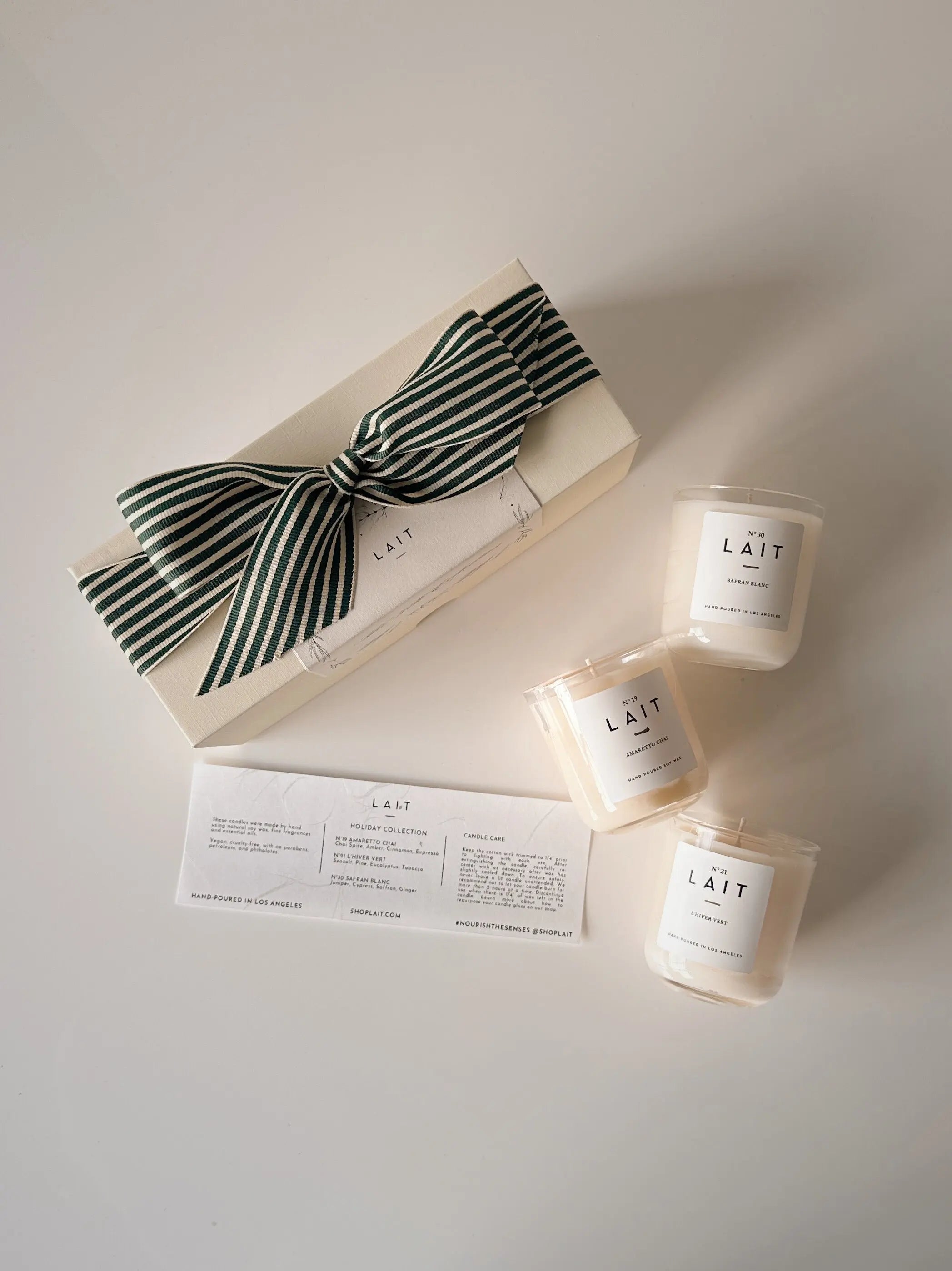 HOLIDAY MINI VOTIVE CANDLE TRIO GIFT SET (2.8oz) SHOP LAIT
