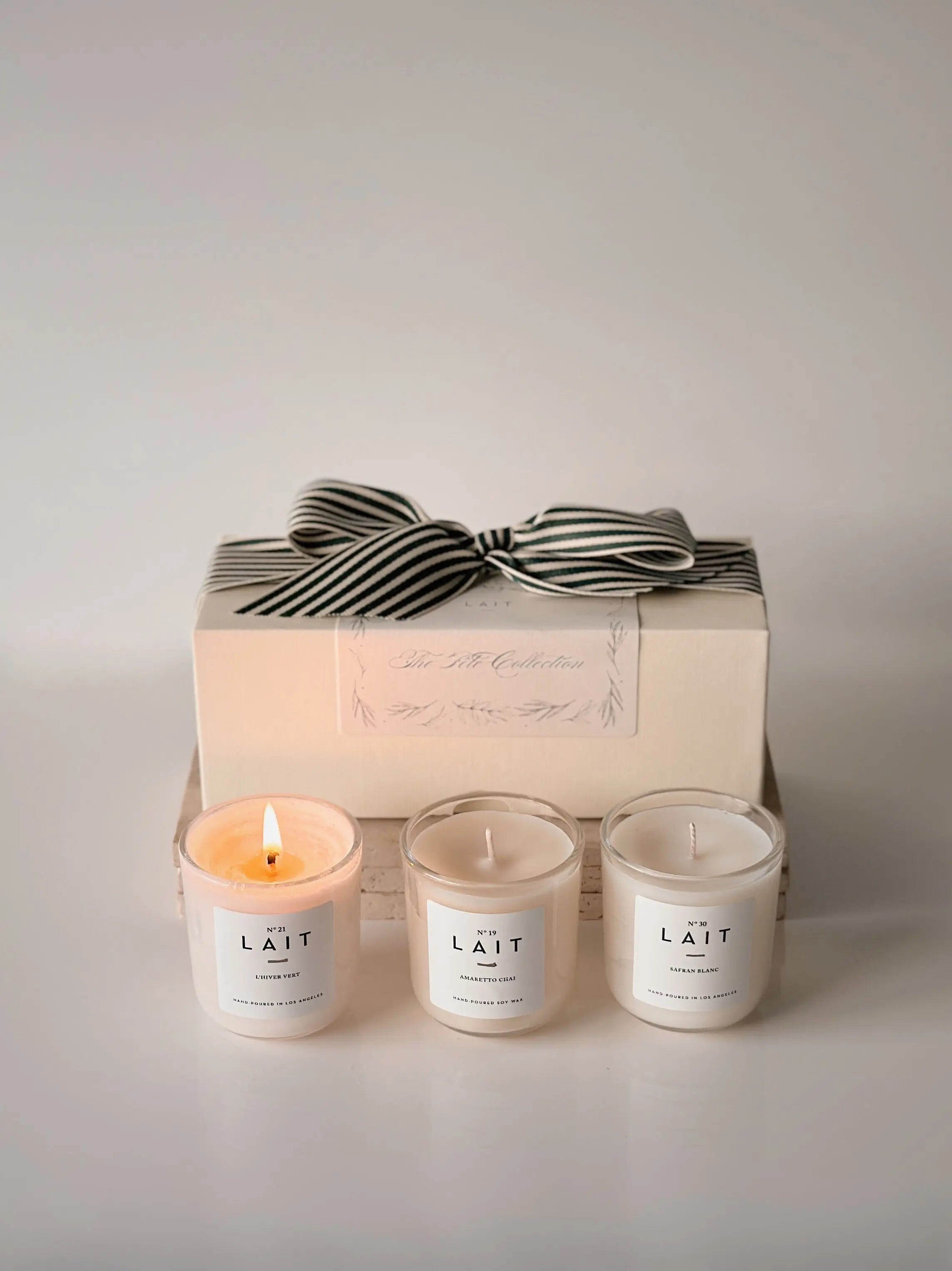 HOLIDAY MINI VOTIVE CANDLE TRIO GIFT SET (2.8oz) SHOP LAIT