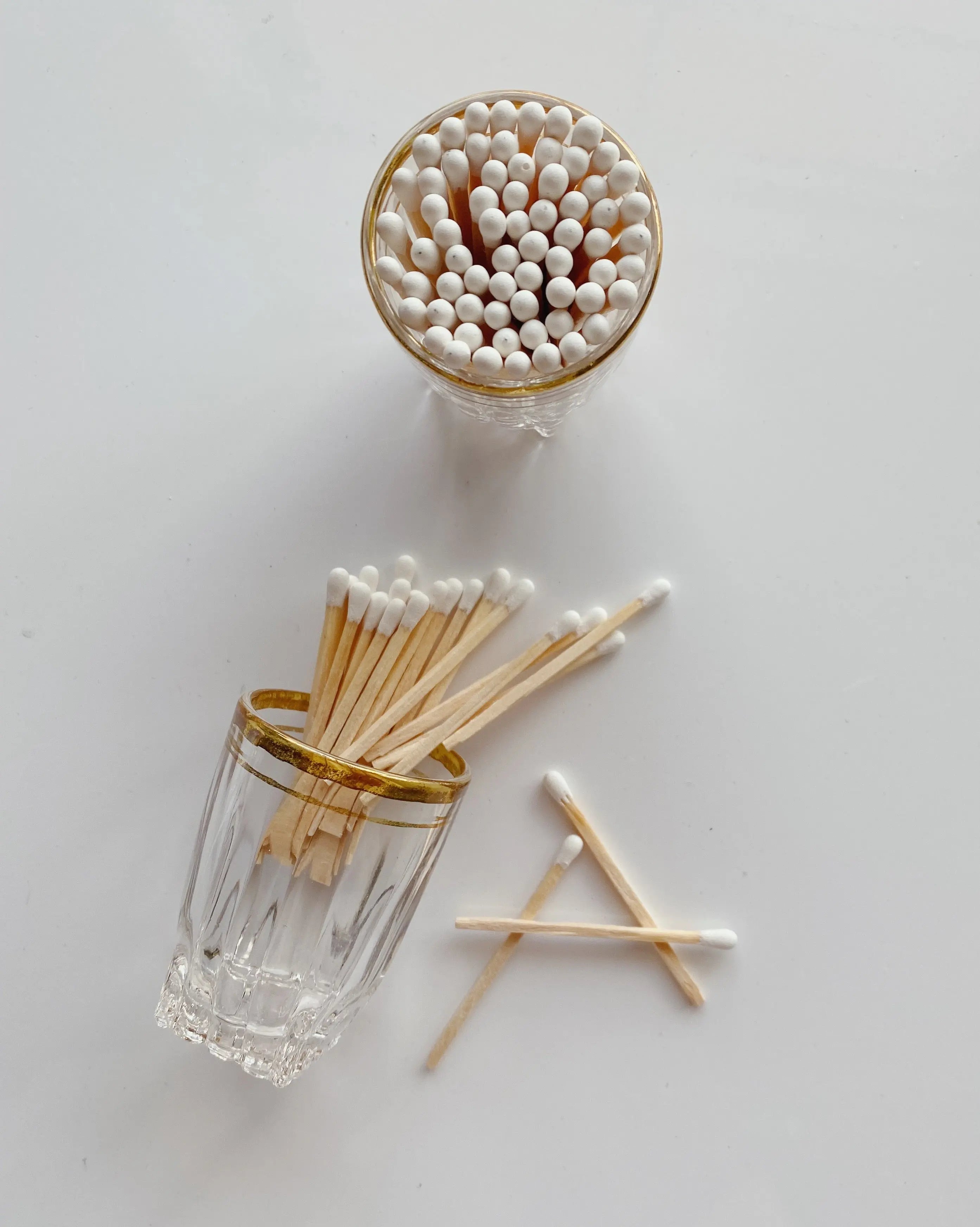 PETITE GOLD RIMMED MATCH HOLDER SHOP LAIT