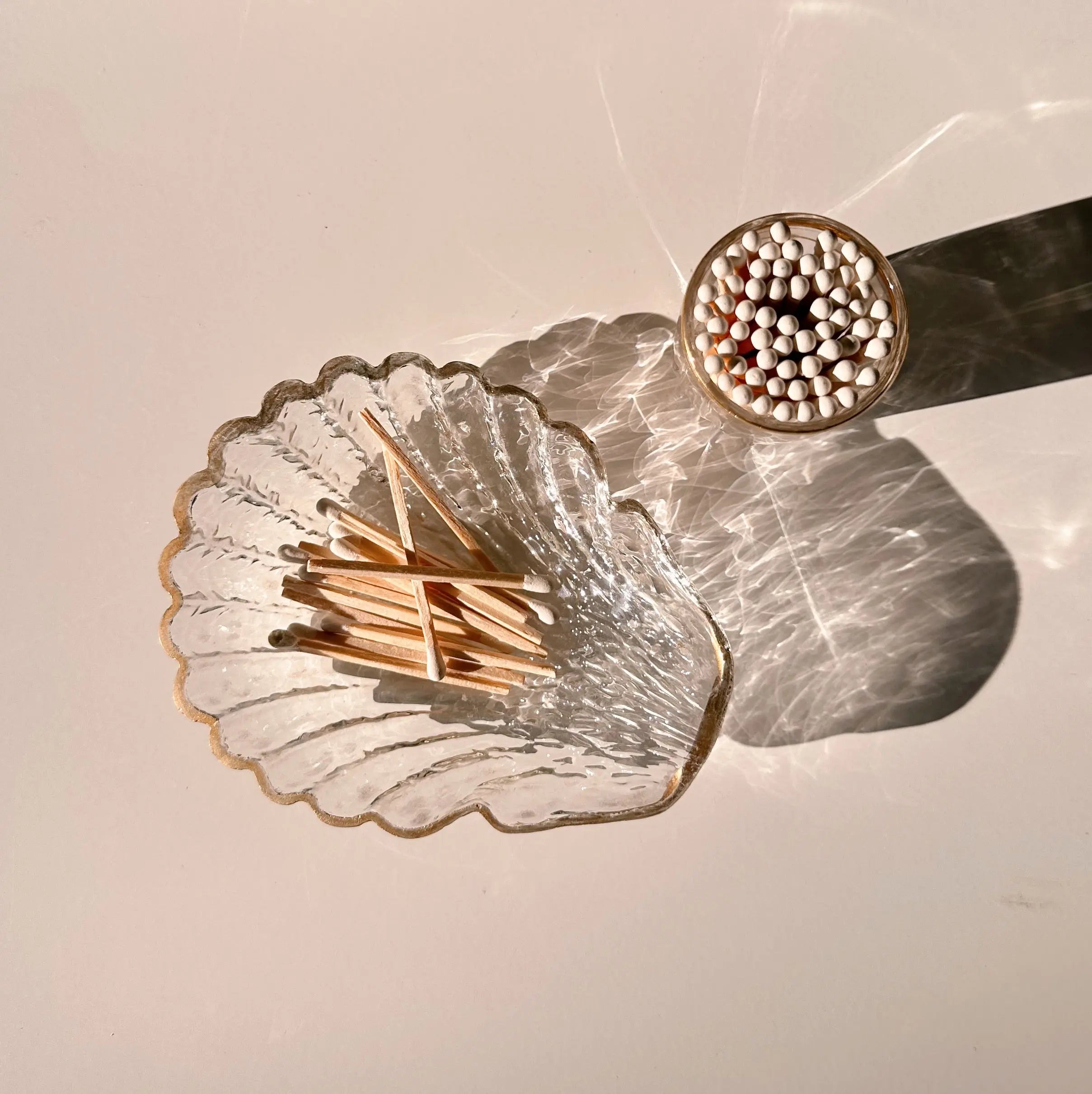 GLASS SEASHELL TRAY SHOP LAIT